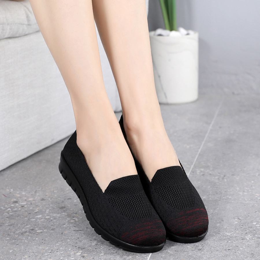 Giày lười vải nữ BN0061 kiểu dáng đơn giản, thanh lịch