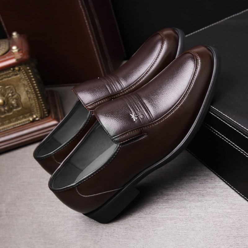 Giày lười da nam thương vụ Anh BN0003 nổi bật với chất liệu da trơn cao cấp