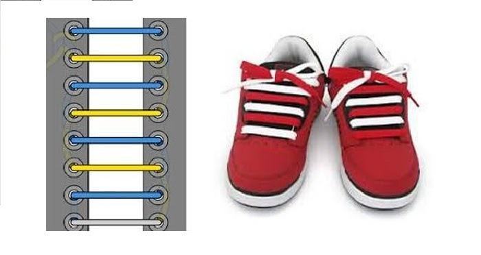 Cách buộc dây giày có 2 dây 2 màu cực đơn giản
