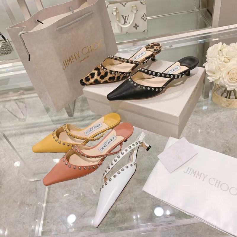 Giày sục cao gót đính đá Jimmy Choo