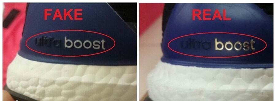 Kiểm tra giày Adidas chính hãng qua chi tiết trên gót giày