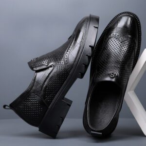 Giày Lười Nam Tăng Chiều Cao 5cm Da Bò AG0222